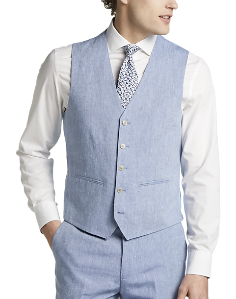 JOE Joseph Abboud Linen Slim Fit Suit Separates Vest, Light Gray