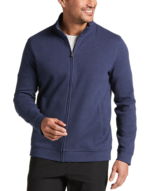 Joseph Abboud Modern Fit Full-Zip Sweater, Navy