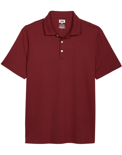 Joseph Abboud Modern Fit Luxe Cotton Polo, Dark Red