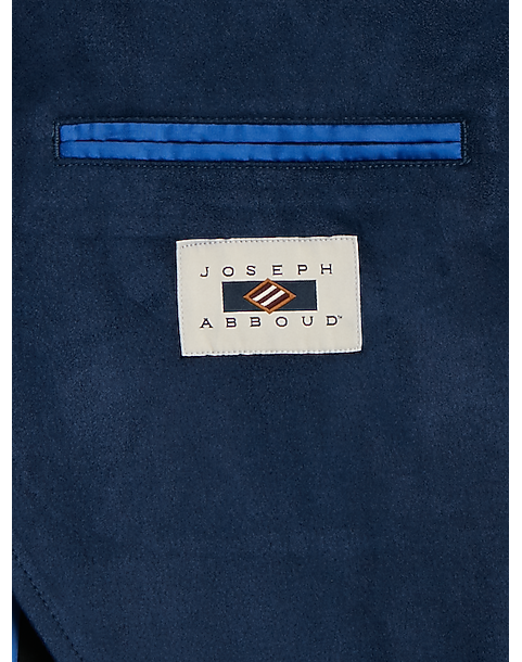 Joseph Abboud Modern Fit Notch Lapel Ultra Suede Soft Jacket, Dark Blue