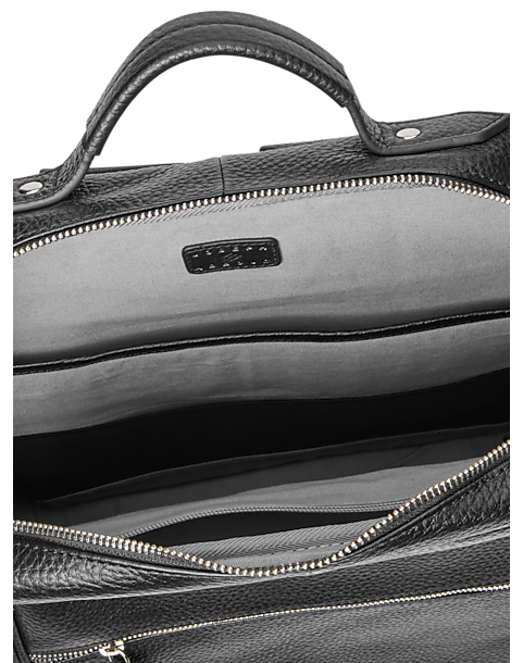 Joseph Abboud Pebble Leather Backpack, Black