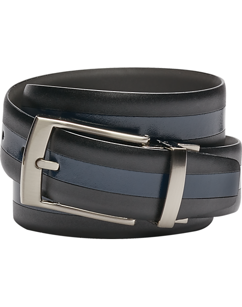 Joseph Abboud Reversible Leather Belt, Blue