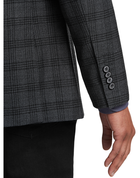  Joseph Abboud Modern Fit Wool Sport Coat, Gray Plaid