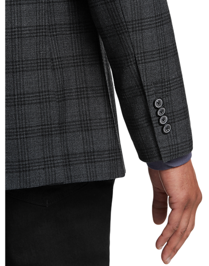  Joseph Abboud Modern Fit Wool Sport Coat, Gray Plaid