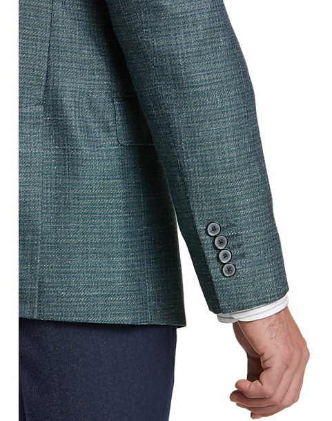  Joseph Abboud Slim Fit Sport Coat, Blue And Green Textured