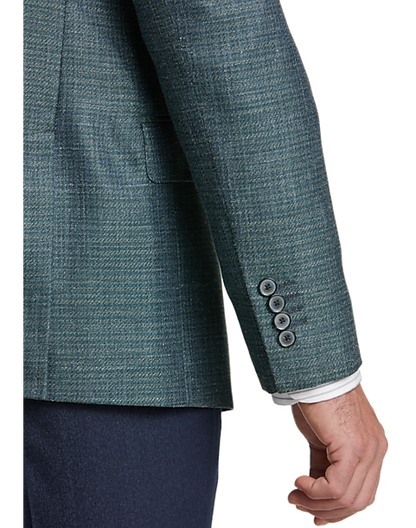  Joseph Abboud Slim Fit Sport Coat, Blue And Green Textured