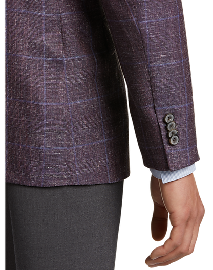  Joseph Abboud Slim Fit Sport Coat, Berry Plaid