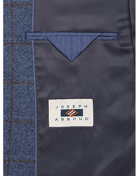  Joseph Abboud Modern Fit Sport Coat, Blue Windowpane Plaid