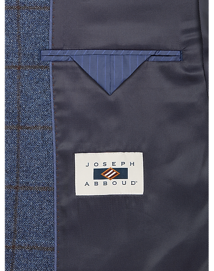  Joseph Abboud Modern Fit Sport Coat, Blue Windowpane Plaid