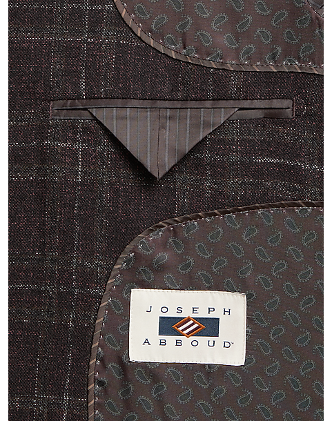 Joseph Abboud Slim Fit Sport Coat, Burgundy Plaid
