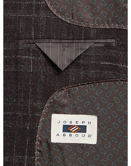  Joseph Abboud Slim Fit Sport Coat, Burgundy Plaid