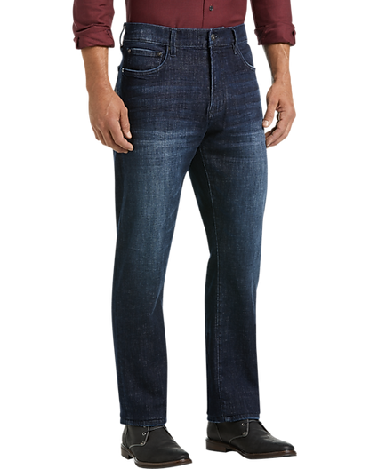  Joseph Abboud Athletic Fit Dark Wash Jeans, Blue Coal