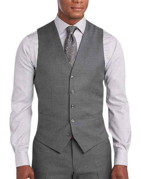  Joseph Abboud Gray Modern Fit Suit Separates Vest