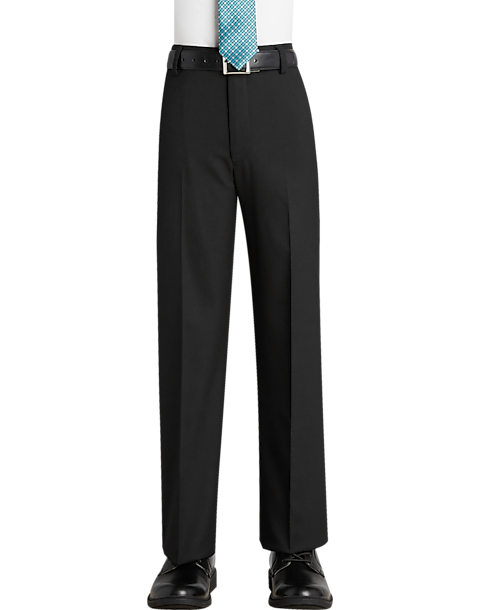  Joseph Abboud Boys Black Suit Separates Pants, Husky