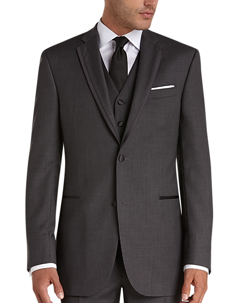  Joseph Abboud Black Label Slim Fit Wool Tuxedo, Gray