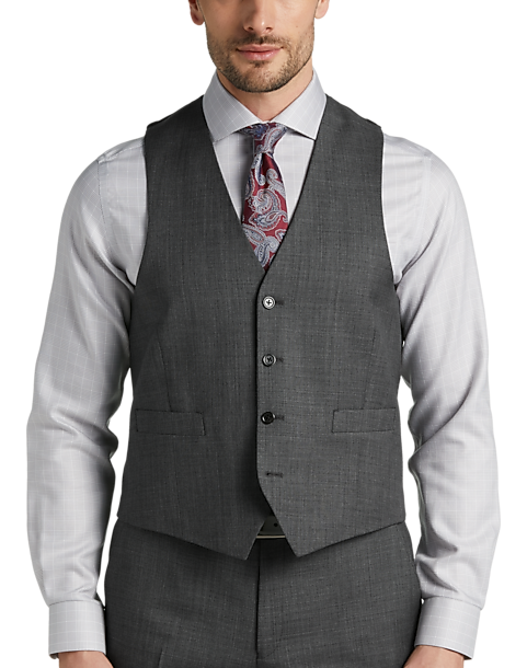  Joseph Abboud Classic Fit Suit Separates Vest, Gray Sharkskin
