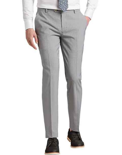  JOE Joseph Abboud Slim Fit Suit Separates Pants, Navy Seersucker