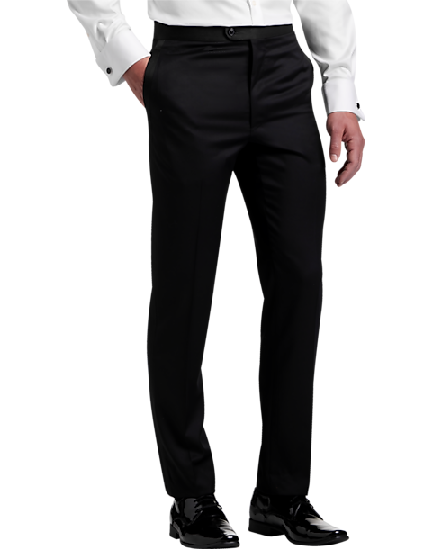  Joseph Abboud Black Label Modern Fit Suit Separates Tuxedo Pants, Black