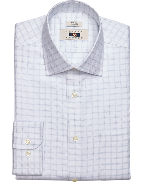  Joseph Abboud Classic Fit Dress Shirt, Blue Check