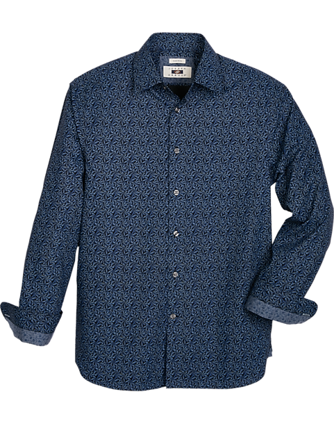  Joseph Abboud Modern Fit Spread Collar Sport Shirt, Nebula Dots