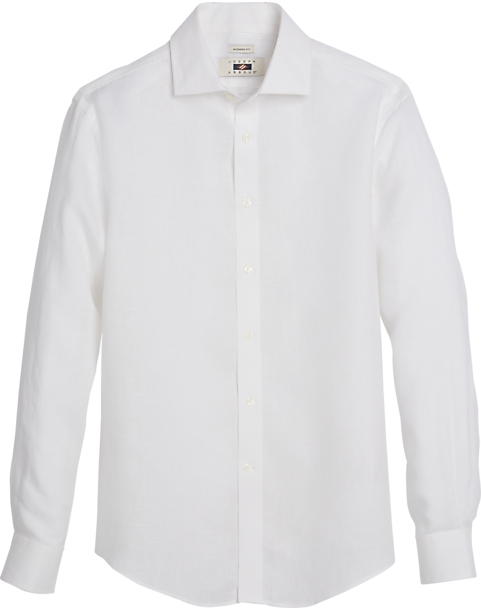  Joseph Abboud Modern Fit Linen Sport Shirt, White