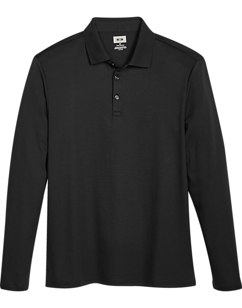  Joseph Abboud Modern Fit Luxe Cotton Polo, Black