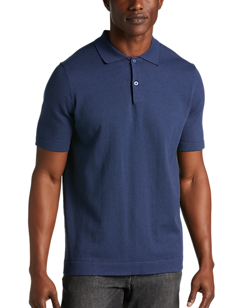  Joseph Abboud Modern Fit Sweater Polo, Heathered Navy