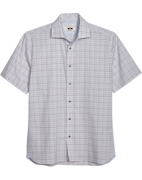  Joseph Abboud Modern Fit Sport Shirt, Gray Plaid