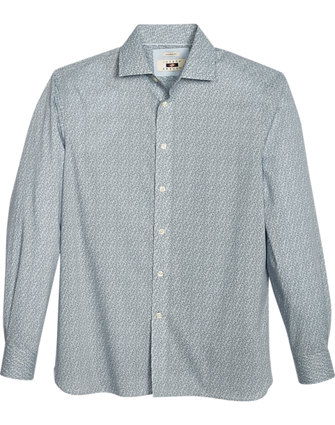  Joseph Abboud Modern Fit Sport Shirt, Slate Leaf Vine