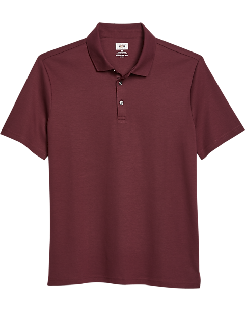  Joseph Abboud Modern Fit Luxe Cotton Polo, Burgundy