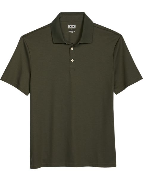  Joseph Abboud Modern Fit Luxe Cotton Polo, Olive Green