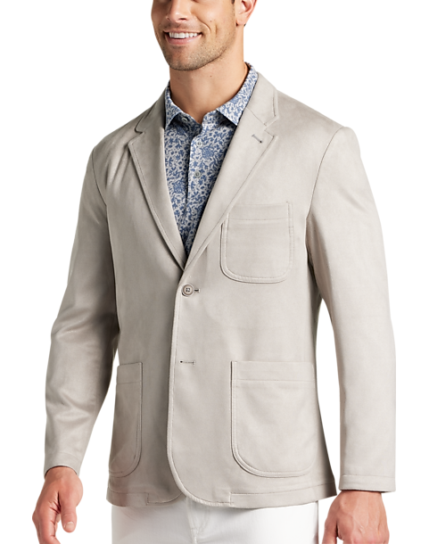  Joseph Abboud Modern Fit Ultrasuede Sport Coat, Light Gray