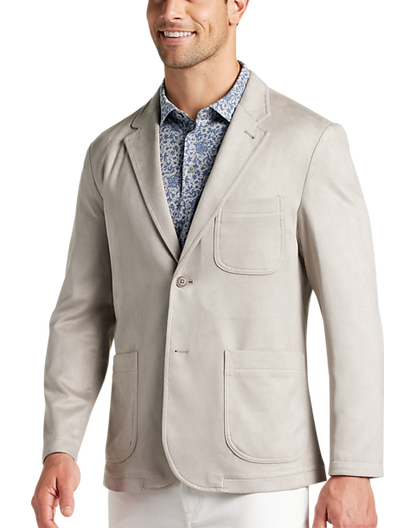  Joseph Abboud Modern Fit Ultrasuede Sport Coat, Light Gray