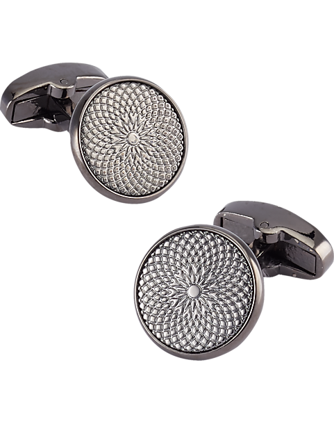  Joseph Abboud Gunmetal Circle Cufflinks
