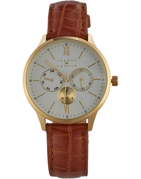  Joseph Abboud Watch, Gold & Brown