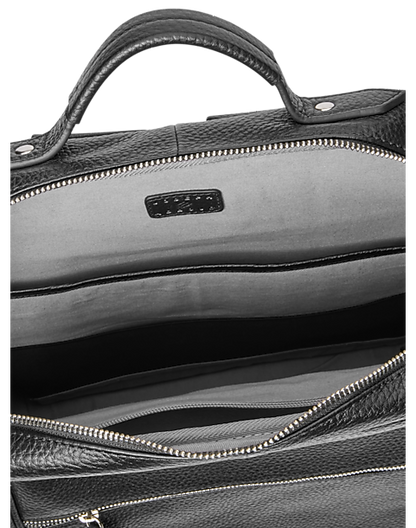  Joseph Abboud Pebble Leather Backpack, Black
