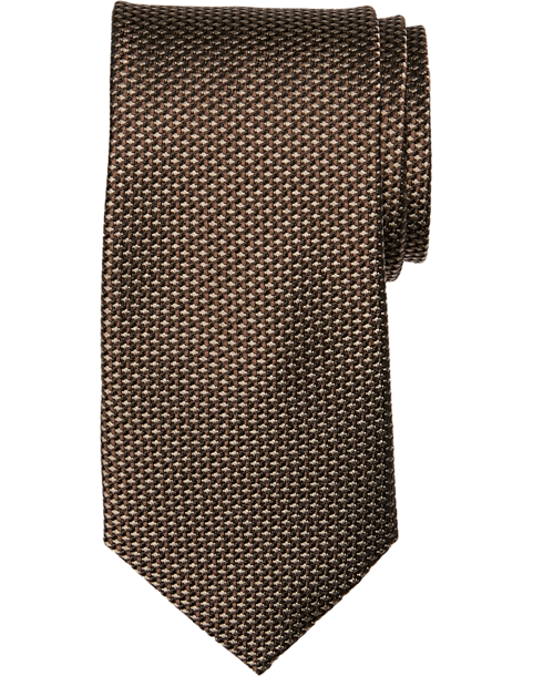 Joseph Abboud Narrow Tie, Taupe Basketweave