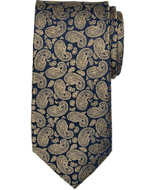  Joseph Abboud Narrow Tie, Gold Paisley