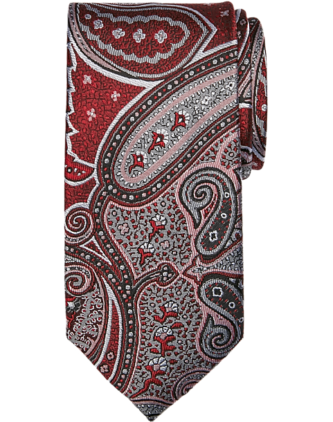  Joseph Abboud Narrow Tie, Red Persian