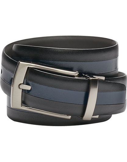  Joseph Abboud Reversible Leather Belt, Blue