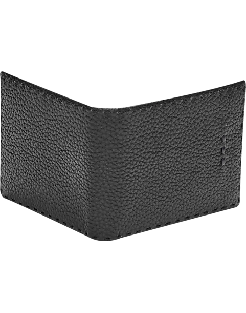  Joseph Abboud Bi-Fold Pebbled Leather Wallet, Brown