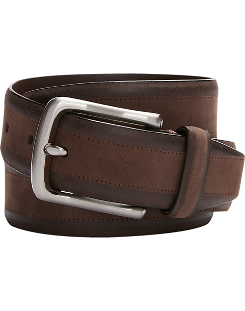  Joseph Abboud Two Tone Leather Belt, Brown