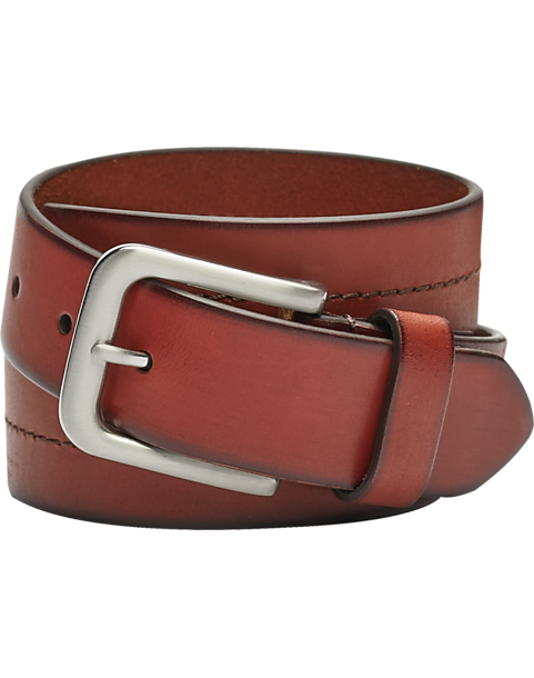  Joseph Abboud Leather Casual Belt, Cognac